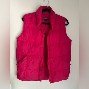 Lands' End Girl’s Vibrant Pink Vest, Size Large 14-16